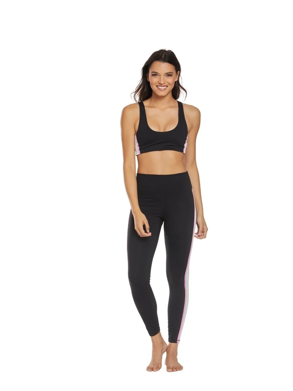 Spiritual Gangster Perfect Navy Striped High Waisted Leggings Women's Size Large